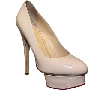 Charlotte Olympia Dolly Platform in Blush Heels